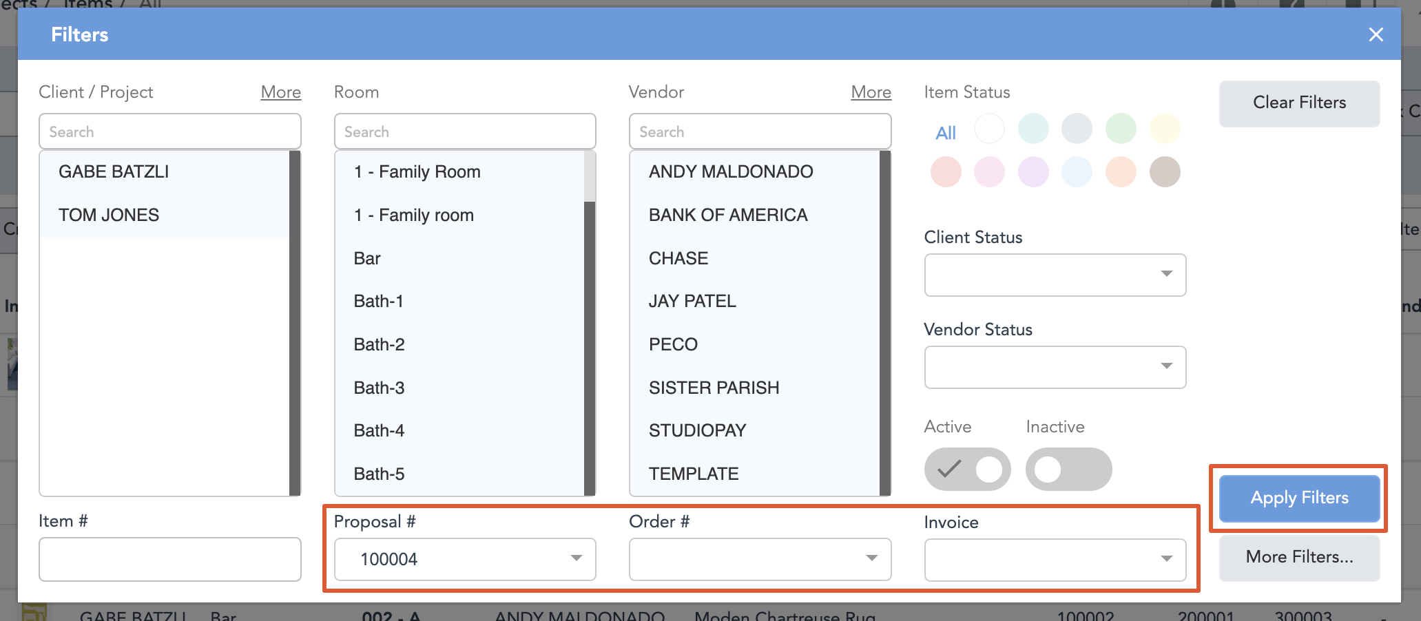Items - Select All