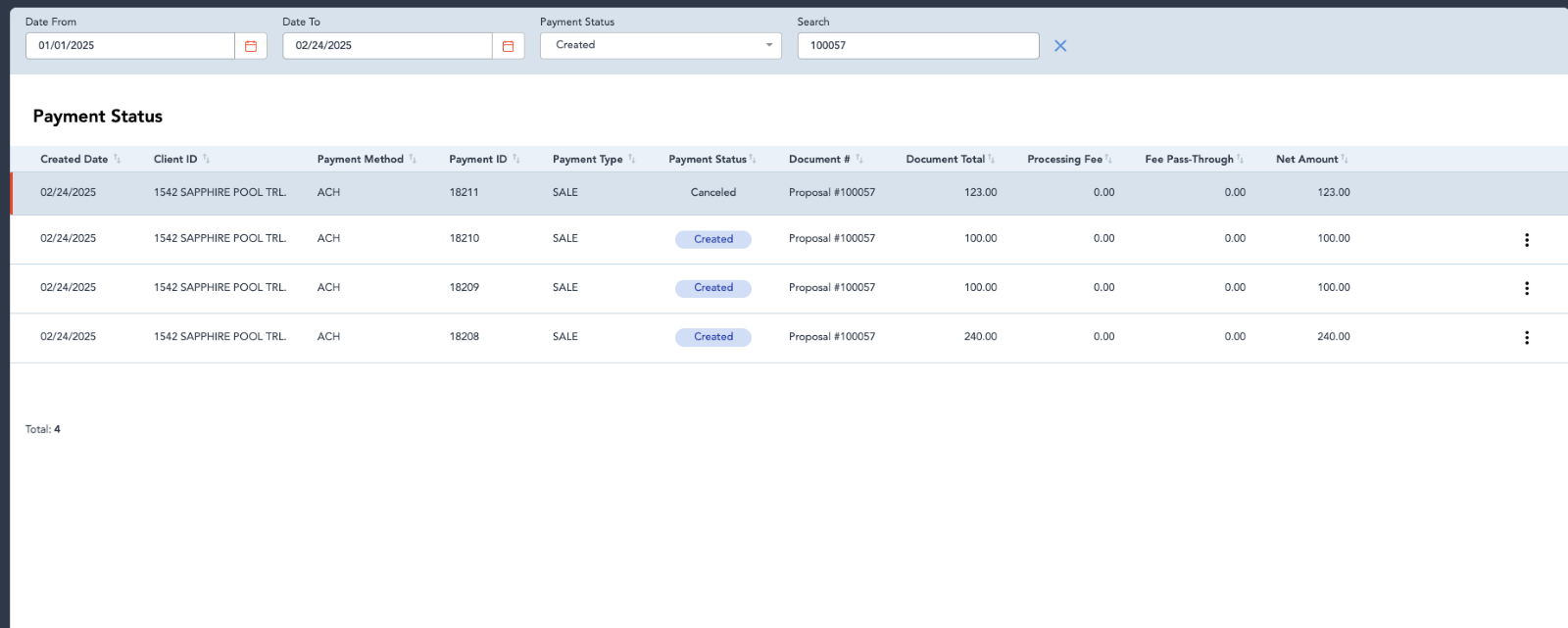 Payment Status Dashboard