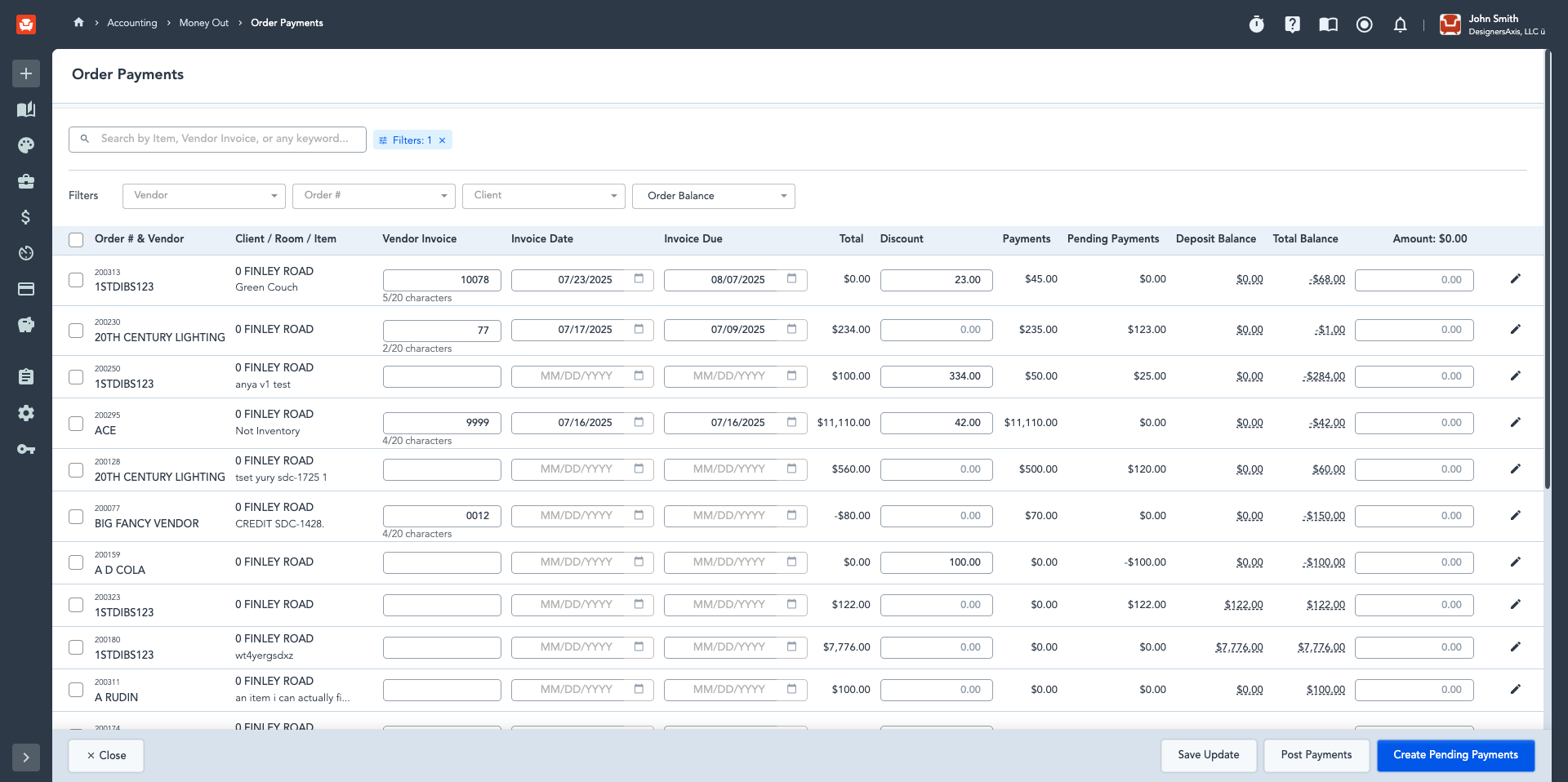 Order Payments Reference Guide