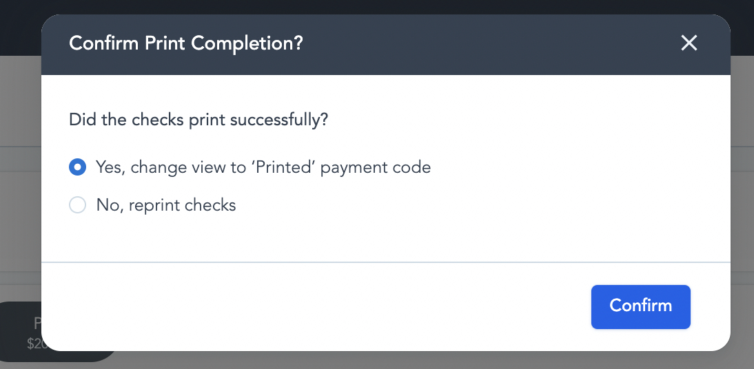 Printing Checks